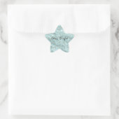 Aqua Mint Gold Glitzer Stars Stern-Aufkleber (Tasche)