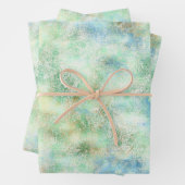 Aqua Mint Gold Marmor Abstrakt Geschenkpapier Set (Beispiel)