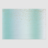 Aqua Mint Gold Sparkle Dots Christmas Seidenpapier (Vorderseite)