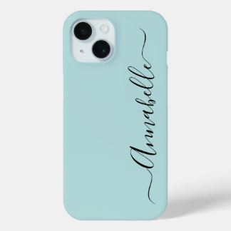 Aqua Mint Green Personalisiert Name Case-Mate iPhone Hülle