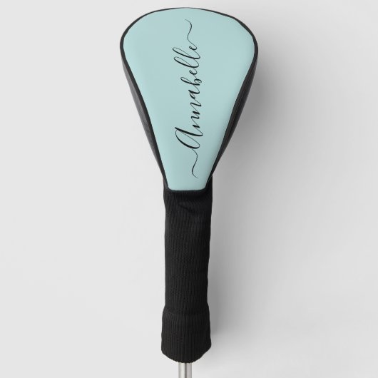 Aqua Mint Green Personalisiert Name Golf Head Cove Golf Headcover (Vorderseite)