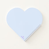 Aqua Mint Heart Notebook Notizblock (Rückseite)