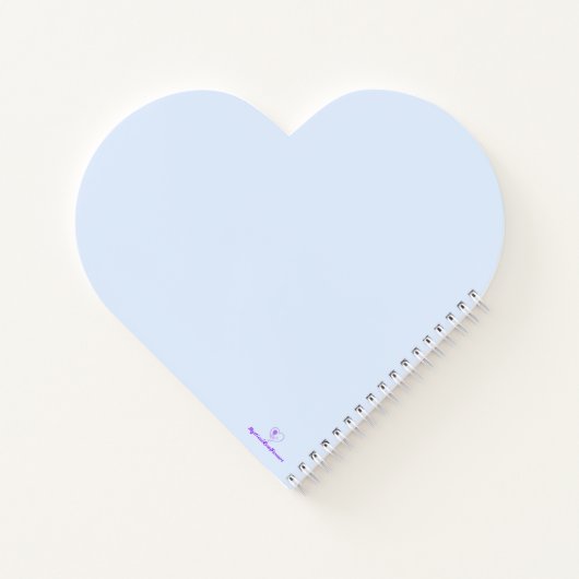 Aqua Mint Heart Notebook Notizblock (Rückseite)