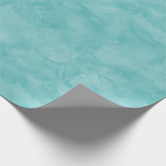 Aqua Mint Mermaid Boho Circles Geschenkpapier (Ecke)