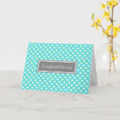 Aqua Mint Pattern Herzlichen Glückwunsch zu erwart Karte (Gelbe Blume)