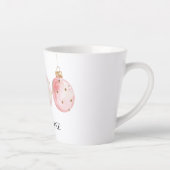 Aqua Mint Pink Gold Weihnachtsschmuck Name Milchtasse (Rechts)