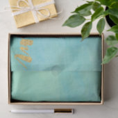Aqua Mint Watercolor Golden Traum Seidenpapier (Geschenk)