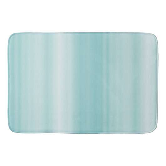 Aqua Mint White Beach Vibes Stripes Badematte (Vorderseite)