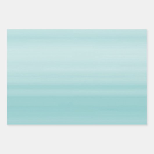 Aqua Mint White Geschenkpapier Set (Vorderseite 2)