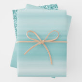 Aqua Mint White Geschenkpapier Set (Beispiel)