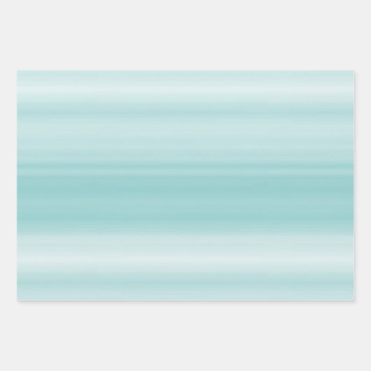 Aqua Mint White Geschenkpapier Set (Vorderseite)