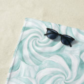 Aqua Mint White Wirbel Strandtuch (Beispiel)