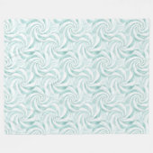 Aqua Mint White Wirbel Weihnachten Fleecedecke (Vorderseite (Horizontal))