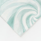 Aqua Mint White Wirbel Weihnachten Fleecedecke (Ecke)