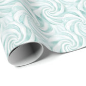 Aqua Mint White Wirbel Weihnachten Geschenkpapier (Rolleneckpunkt)