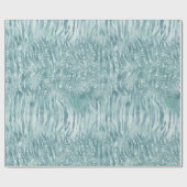 Aqua Mint Zebra Print Confetti Glitzer Geschenkpapier (Flach)