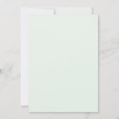 Aqua Minzblatt Hochzeit Einladung (Rückseite)