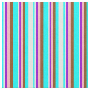 Aqua, Minzcreme, dunkles Violett, hellrosa und bra Stoff