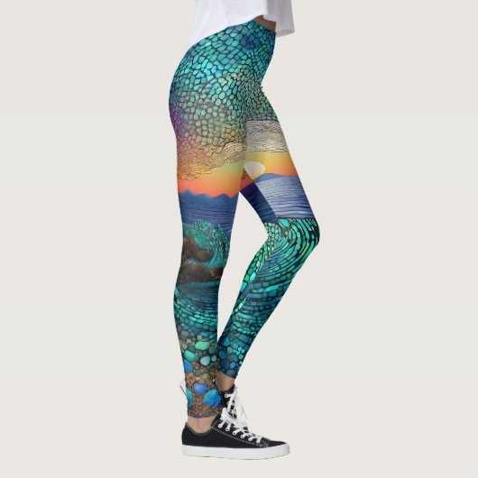 Aqua Mirage Seascape Leggings (Rechts)