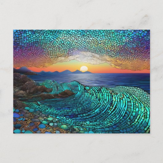 Aqua Mirage Seascape Postkarte (Vorderseite)