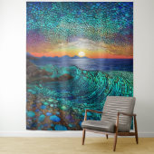 Aqua Mirage Seascape Wandteppich (Beispiel)