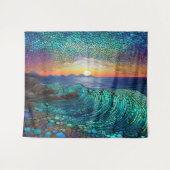 Aqua Mirage Seascape Wandteppich (Vorderseite (Horizontal))