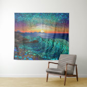 Aqua Mirage Seascape Wandteppich (Beispiel (Horizontal))