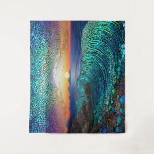 Aqua Mirage Seascape Wandteppich