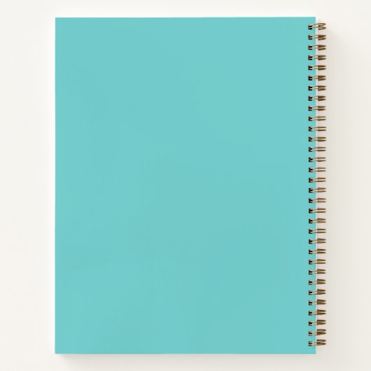 Aqua Mit Monogramm Art Sketchbook Notebook Geschen Notizblock (Rückseite)