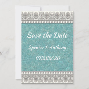 Aqua mit Texturlook Save The Date