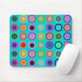 Aqua Mod Polka Dot Mouse Pad Mousepad