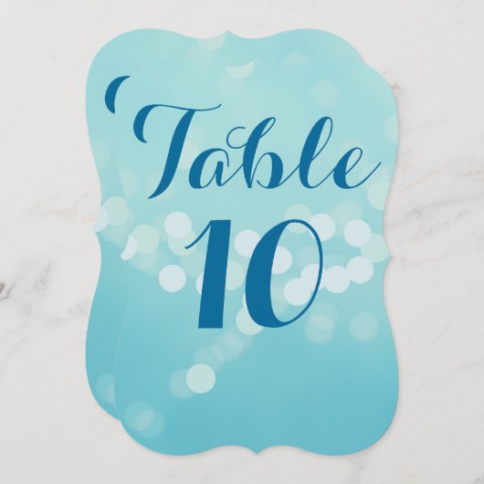Aqua Modern 5 x 7 Tischnummern (Vorne/Hinten)