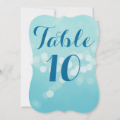 Aqua Modern 5 x 7 Tischnummern (Rückseite)