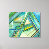 Aqua Modern Art Abstrakte Canvas Prints Leinwanddruck (Vorderseite)