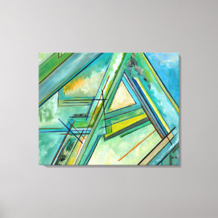 Aqua Modern Art Abstrakte Canvas Prints Leinwanddruck