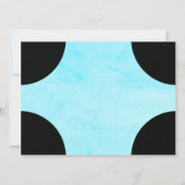 Aqua Modern Birthday Einladung (Rückseite)