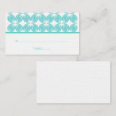 Aqua Modern Deko Platzkarte (Vorne/Hinten)