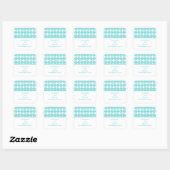 Aqua Modern Deko Wedding Stickers (Blatt)