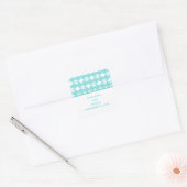 Aqua Modern Deko Wedding Stickers (Umschlag)