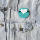 Aqua Modern Heart Button (Beispiel)