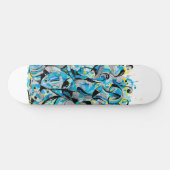 Aqua modern skateboard deck (Horizontal)