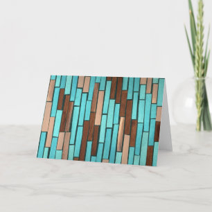 Aqua moderne Muster leere Karte