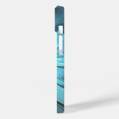 Aqua Moderner Blumenhandyhülle Case-Mate iPhone Hülle (Rückseite / Links)