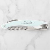 Aqua Monogram Beer Wine Corkschraube Flasche Opene Kellnermesser (Rückseite)