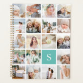 Aqua Monogram Fotolage Planer (Vorderseite)