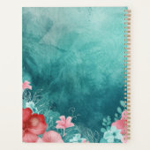 Aqua Monogram Mit Monogramm Name 2025 Weekly Plann Planer (Rückseite)