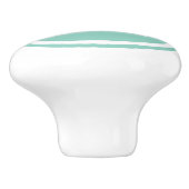 Aqua Monogram Personalisiert Drawer Knob Keramikknauf (Seitenansicht)