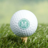 Aqua Monogram Personalisierte Golfbälle (Insitu T-Shirt)