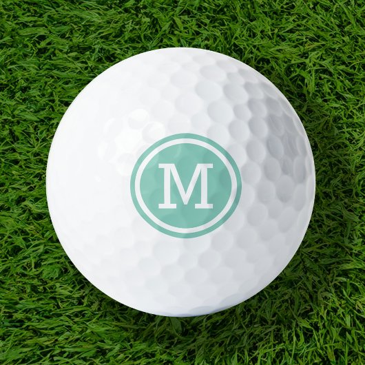 Aqua Monogram Personalisierte Golfbälle