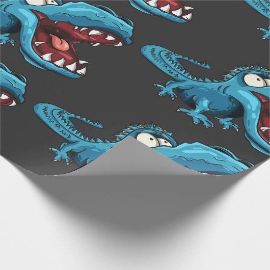 Aqua Monster Running Baby Bodysuit Geschenkpapier (Ecke)